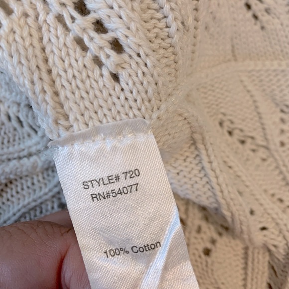 Cabi Women’s Beige Circle Cable Knit Cardigan Sweater. Size L - Picture 9 of 12